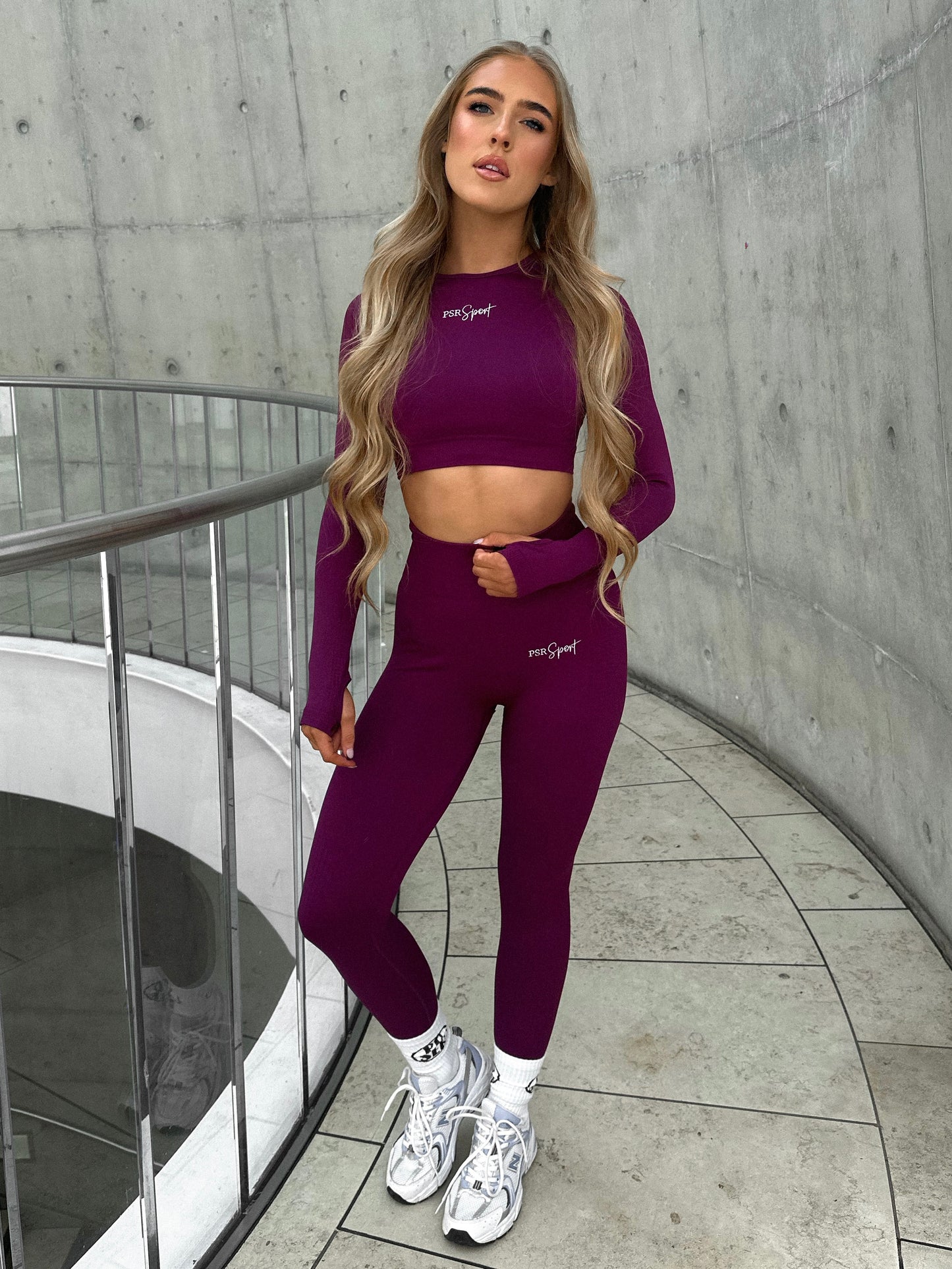 PSR SPORT SEAMLESS GYM SET IN PURPLE